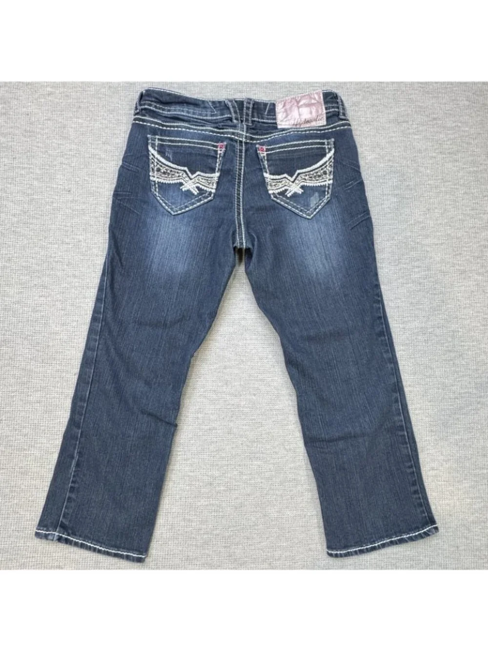 Hydraulic Gramercy Denim Capri Jeans Womens Sz 5/6 Blue Low Rise Dual Stitching